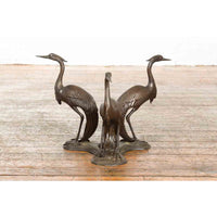 Vintage Bronze Heron Coffee Table Base