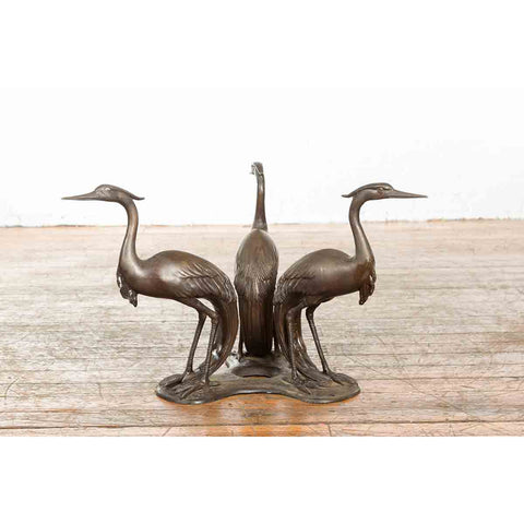 Vintage Bronze Heron Coffee Table Base