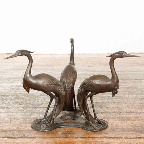 Vintage Bronze Heron Coffee Table Base