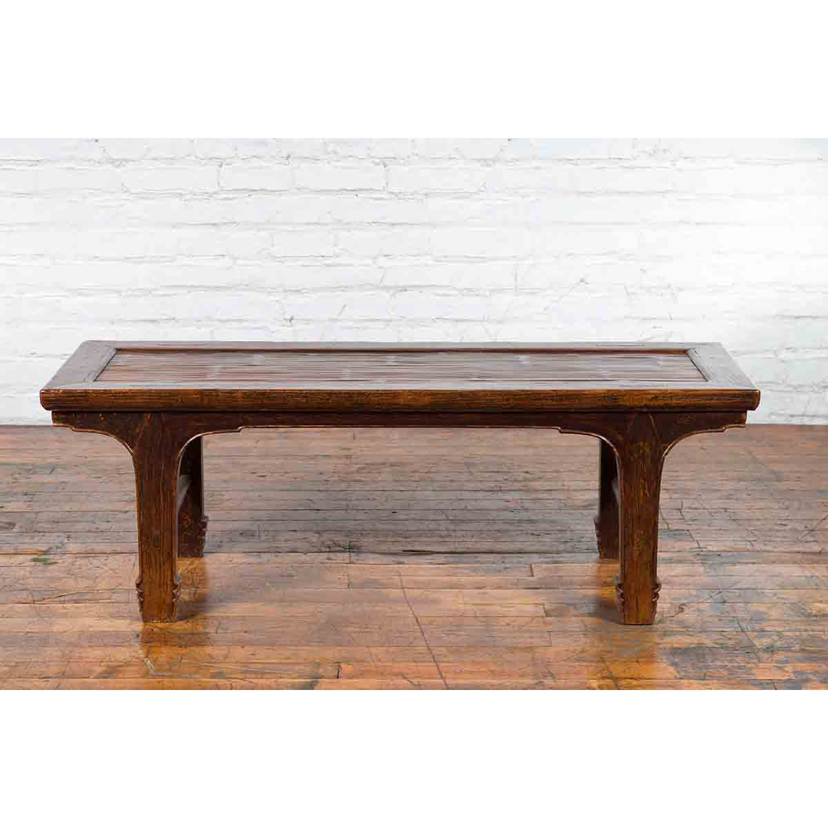 Chinese Early 20th Century Low Table with Bamboo Opium Mat Top-11. Asian &amp; Chinese Furniture, Art, Antiques, Vintage Home Décor for sale at FEA Home