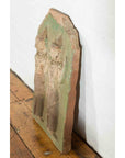Thai Carved Stone Green Painted Temple Wall Plaque Depicting Ceremonial Dancers-8. Asian & Chinese Furniture, Art, Antiques, Vintage Home Décor for sale at FEA Home