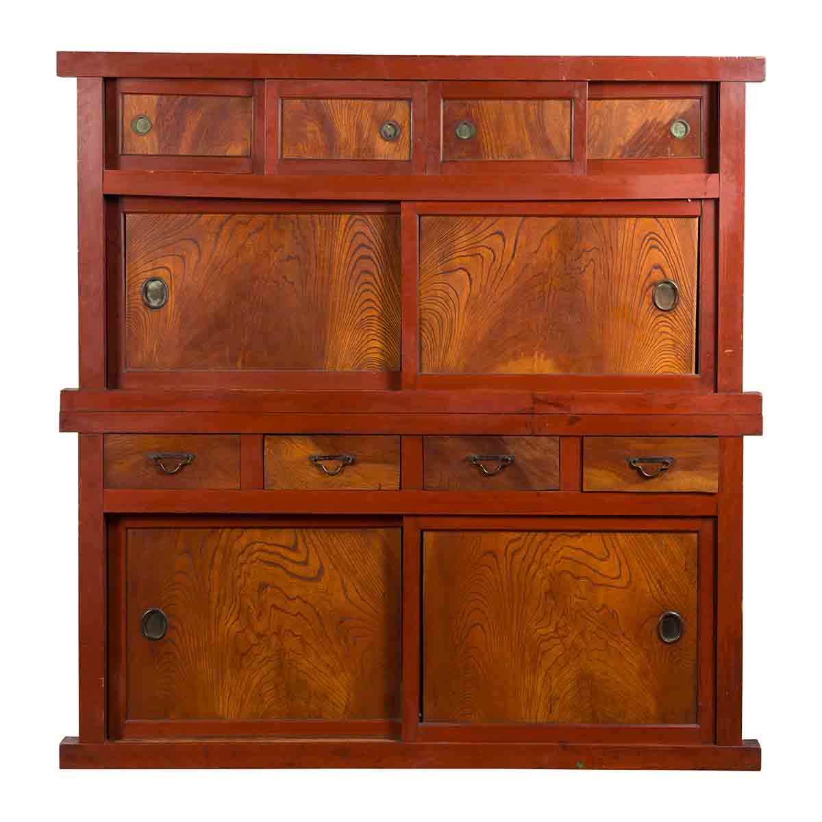 Japanese Early 20th Century Kitchen Compound Cabinet with Sliding Doors-1. Asian & Chinese Furniture, Art, Antiques, Vintage Home Décor for sale at FEA Home