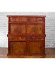 Japanese Early 20th Century Kitchen Compound Cabinet with Sliding Doors-6. Asian & Chinese Furniture, Art, Antiques, Vintage Home Décor for sale at FEA Home