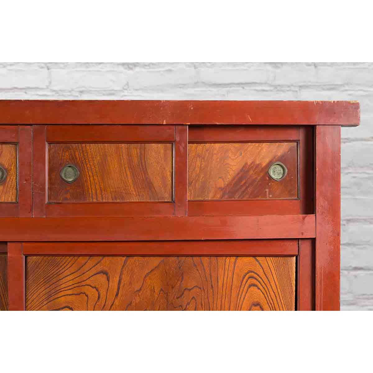 Japanese Early 20th Century Kitchen Compound Cabinet with Sliding Doors-10. Asian &amp; Chinese Furniture, Art, Antiques, Vintage Home Décor for sale at FEA Home