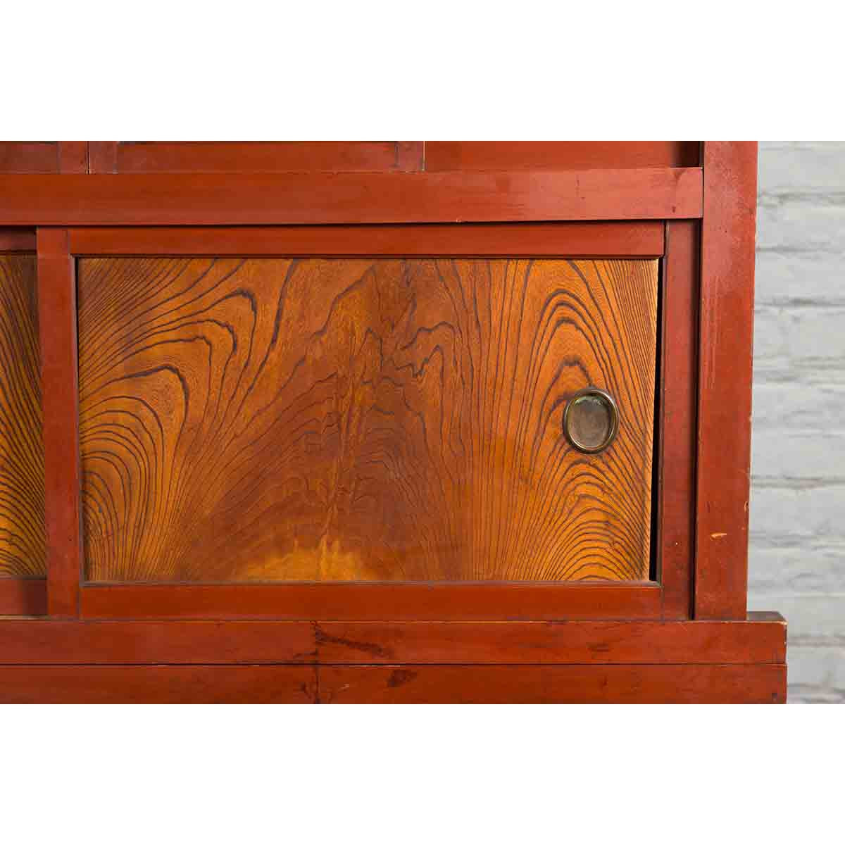 Japanese Early 20th Century Kitchen Compound Cabinet with Sliding Doors-11. Asian &amp; Chinese Furniture, Art, Antiques, Vintage Home Décor for sale at FEA Home