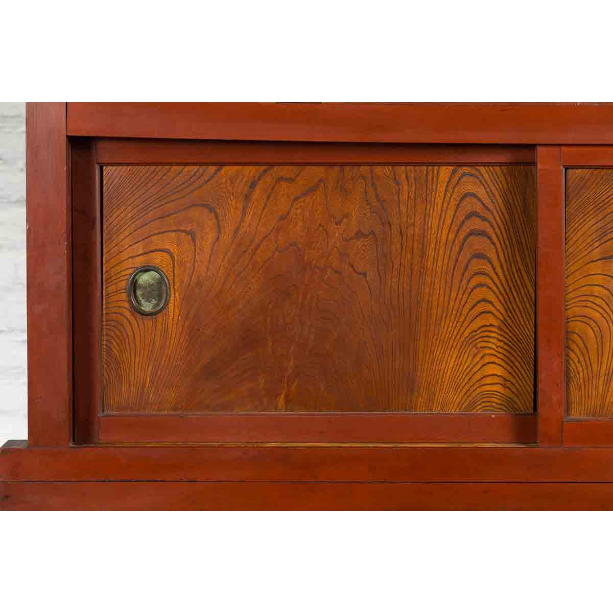 Japanese Early 20th Century Kitchen Compound Cabinet with Sliding Doors-12. Asian &amp; Chinese Furniture, Art, Antiques, Vintage Home Décor for sale at FEA Home