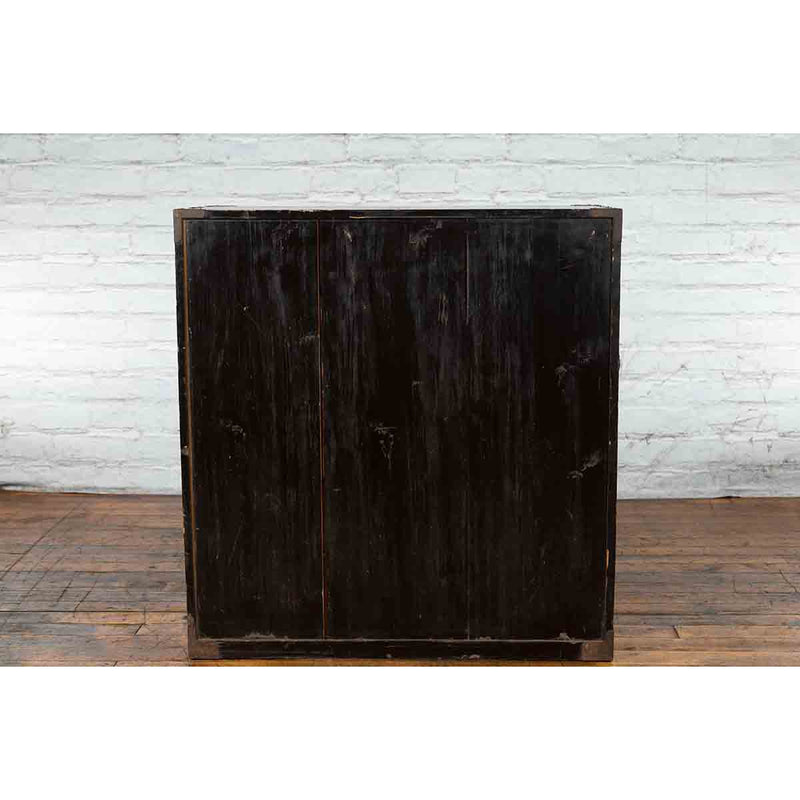 Japanese 19th Century Meiji Period Brown and Black Tansu Clothing Chest-YN5423-18. Asian & Chinese Furniture, Art, Antiques, Vintage Home Décor for sale at FEA Home