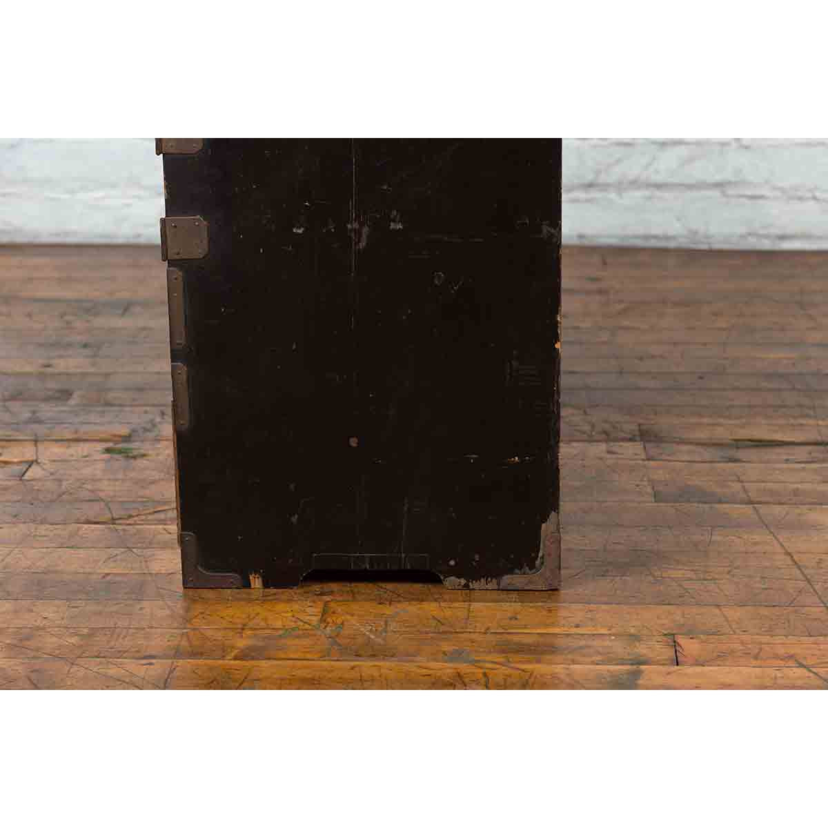 Japanese 19th Century Meiji Period Brown and Black Tansu Clothing Chest-21. Asian &amp; Chinese Furniture, Art, Antiques, Vintage Home Décor for sale at FEA Home