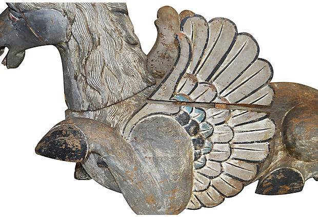 Oversized Antique Hand-Carved Dragon-YN5427-12. Asian & Chinese Furniture, Art, Antiques, Vintage Home Décor for sale at FEA Home