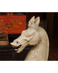 Large Chinese Han Dynasty Period Terracotta Walking Horse, circa 202 BC-200 AD-4. Asian & Chinese Furniture, Art, Antiques, Vintage Home Décor for sale at FEA Home
