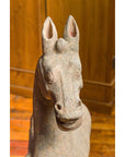 Large Chinese Han Dynasty Period Terracotta Walking Horse, circa 202 BC-200 AD-7. Asian & Chinese Furniture, Art, Antiques, Vintage Home Décor for sale at FEA Home