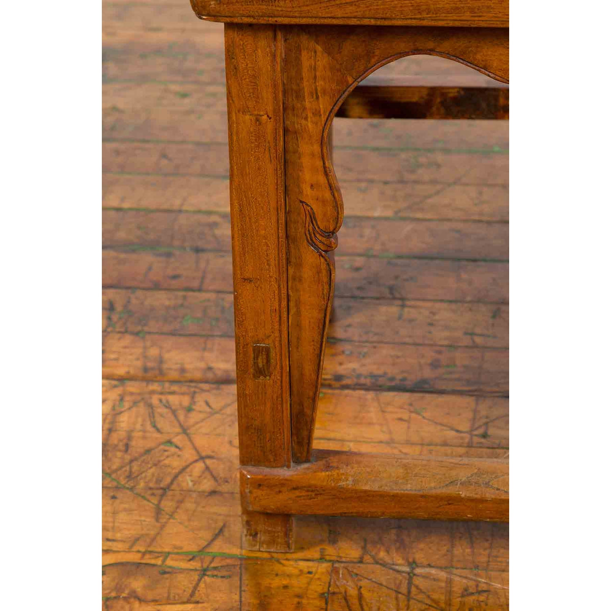 Chinese 19th Century Qing Chair with Open Arms and Hand-Carved Floral Motifs-10. Asian &amp; Chinese Furniture, Art, Antiques, Vintage Home Décor for sale at FEA Home