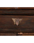 Chinese Qing 19th Century Brown Cabinet with Fretwork Doors and Three Drawers-12. Asian & Chinese Furniture, Art, Antiques, Vintage Home Décor for sale at FEA Home