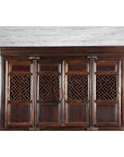 Chinese Qing 19th Century Brown Cabinet with Fretwork Doors and Three Drawers-6. Asian & Chinese Furniture, Art, Antiques, Vintage Home Décor for sale at FEA Home