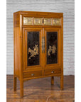 Chinese Early 20th Century Lacquered Armoire with Gilt Carved Warrior Motifs-2. Asian & Chinese Furniture, Art, Antiques, Vintage Home Décor for sale at FEA Home