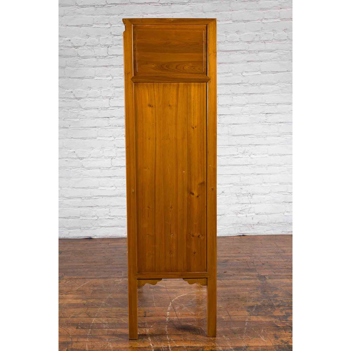 Chinese Early 20th Century Lacquered Armoire with Gilt Carved Warrior Motifs-20. Asian &amp; Chinese Furniture, Art, Antiques, Vintage Home Décor for sale at FEA Home