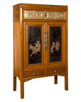 Chinese Early 20th Century Lacquered Armoire with Gilt Carved Warrior Motifs-1. Asian & Chinese Furniture, Art, Antiques, Vintage Home Décor for sale at FEA Home