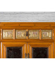 Chinese Early 20th Century Lacquered Armoire with Gilt Carved Warrior Motifs-6. Asian & Chinese Furniture, Art, Antiques, Vintage Home Décor for sale at FEA Home