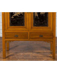 Chinese Early 20th Century Lacquered Armoire with Gilt Carved Warrior Motifs-8. Asian & Chinese Furniture, Art, Antiques, Vintage Home Décor for sale at FEA Home