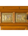 Chinese Early 20th Century Lacquered Armoire with Gilt Carved Warrior Motifs-9. Asian & Chinese Furniture, Art, Antiques, Vintage Home Décor for sale at FEA Home