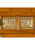 Chinese Early 20th Century Lacquered Armoire with Gilt Carved Warrior Motifs-10. Asian & Chinese Furniture, Art, Antiques, Vintage Home Décor for sale at FEA Home