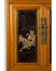 Chinese Early 20th Century Lacquered Armoire with Gilt Carved Warrior Motifs-11. Asian & Chinese Furniture, Art, Antiques, Vintage Home Décor for sale at FEA Home