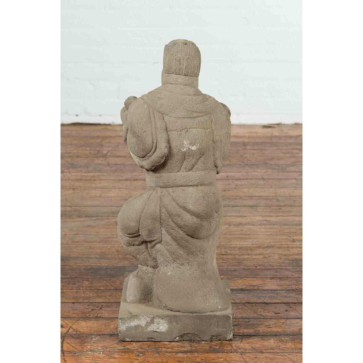 Vintage Chinese Carved Stone Sculpture Of A Monk-10. Asian &amp; Chinese Furniture, Art, Antiques, Vintage Home Décor for sale at FEA Home
