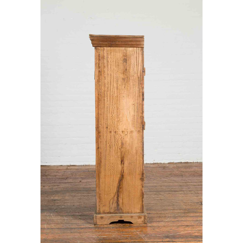 19th Century Indian Wooden Cabinet with Single Fretwork Door and Brass Handle-YN5886-12. Asian & Chinese Furniture, Art, Antiques, Vintage Home Décor for sale at FEA Home