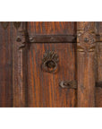 Indian 19th Century Gujarat Armoire with Iron Braces and Carved Half Columns-9. Asian & Chinese Furniture, Art, Antiques, Vintage Home Décor for sale at FEA Home