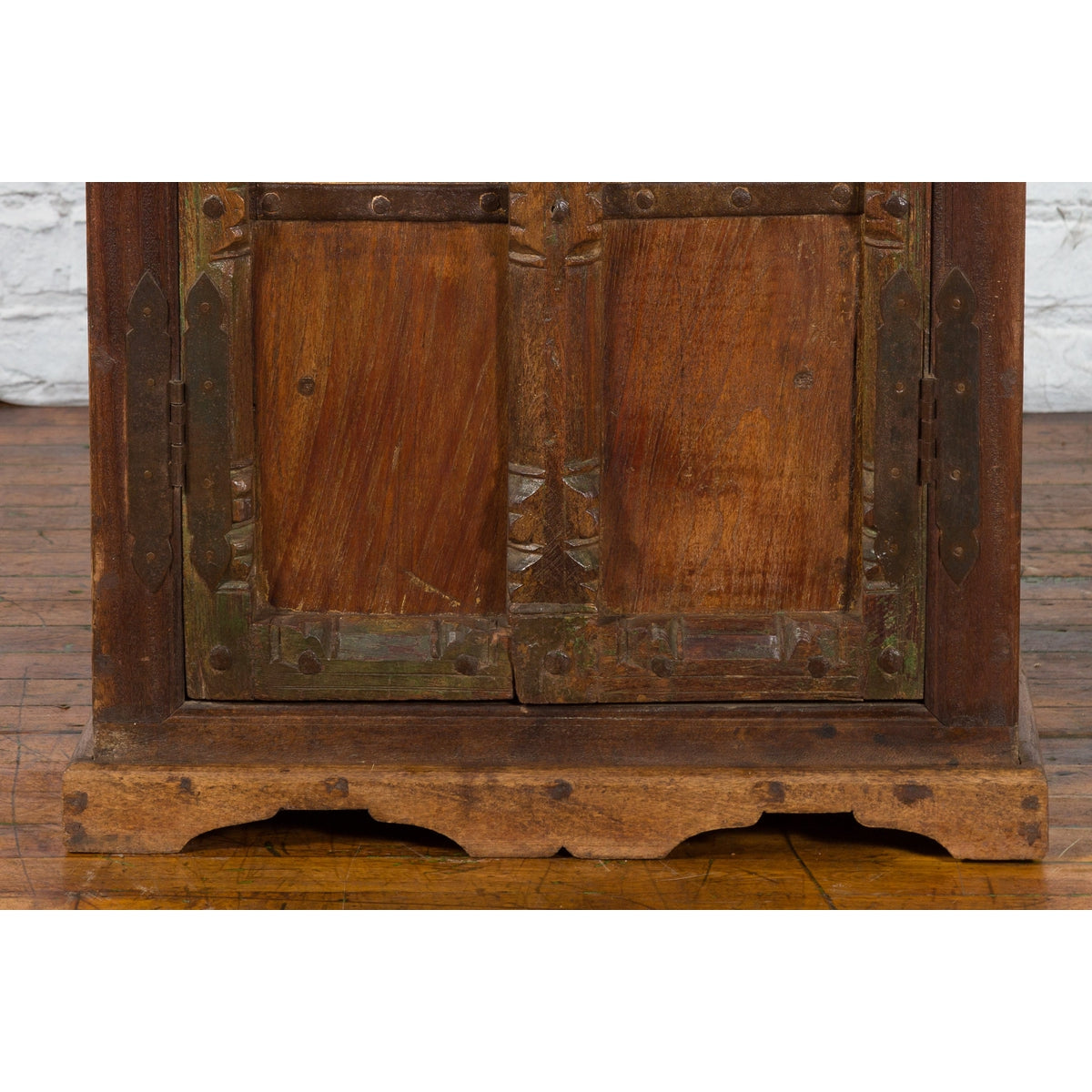 Indian 19th Century Gujarat Armoire with Iron Braces and Carved Half Columns-10. Asian &amp; Chinese Furniture, Art, Antiques, Vintage Home Décor for sale at FEA Home