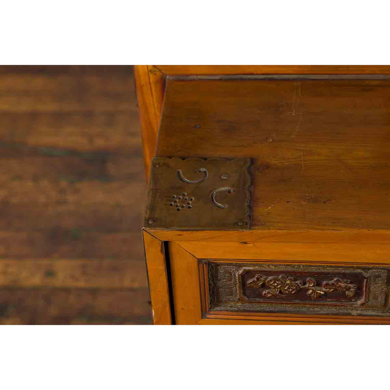 Chinese 19th Century Dowry Chest with Fretwork and Carved Gilt Characters-17. Asian & Chinese Furniture, Art, Antiques, Vintage Home Décor for sale at FEA Home