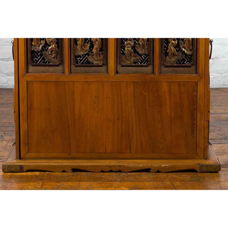 Chinese 19th Century Dowry Chest with Fretwork and Carved Gilt Characters-6. Asian & Chinese Furniture, Art, Antiques, Vintage Home Décor for sale at FEA Home