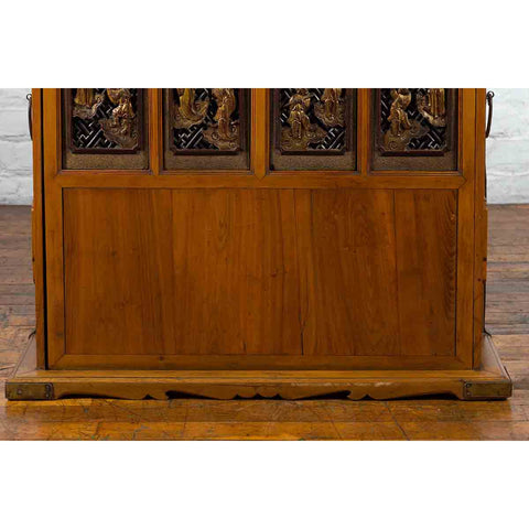 Chinese 19th Century Dowry Chest with Fretwork and Carved Gilt Characters-6. Asian & Chinese Furniture, Art, Antiques, Vintage Home Décor for sale at FEA Home
