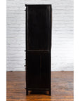 Chinese Early 20th Century Black and Brown Lacquer Cabinet with Doors, Drawers-12. Asian & Chinese Furniture, Art, Antiques, Vintage Home Décor for sale at FEA Home