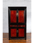 Chinese Early 20th Century Black and Brown Lacquer Cabinet with Doors, Drawers-2. Asian & Chinese Furniture, Art, Antiques, Vintage Home Décor for sale at FEA Home