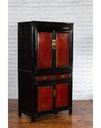 Chinese Early 20th Century Black and Brown Lacquer Cabinet with Doors, Drawers-4. Asian & Chinese Furniture, Art, Antiques, Vintage Home Décor for sale at FEA Home