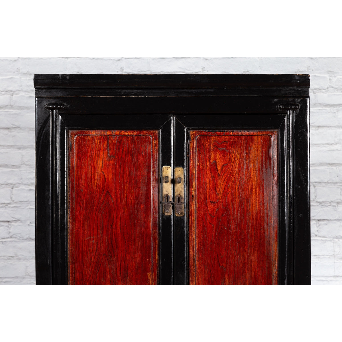 Chinese Early 20th Century Black and Brown Lacquer Cabinet with Doors, Drawers-5. Asian &amp; Chinese Furniture, Art, Antiques, Vintage Home Décor for sale at FEA Home