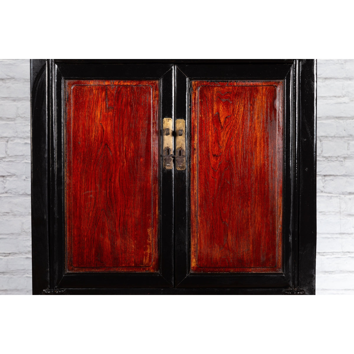 Chinese Early 20th Century Black and Brown Lacquer Cabinet with Doors, Drawers-6. Asian &amp; Chinese Furniture, Art, Antiques, Vintage Home Décor for sale at FEA Home