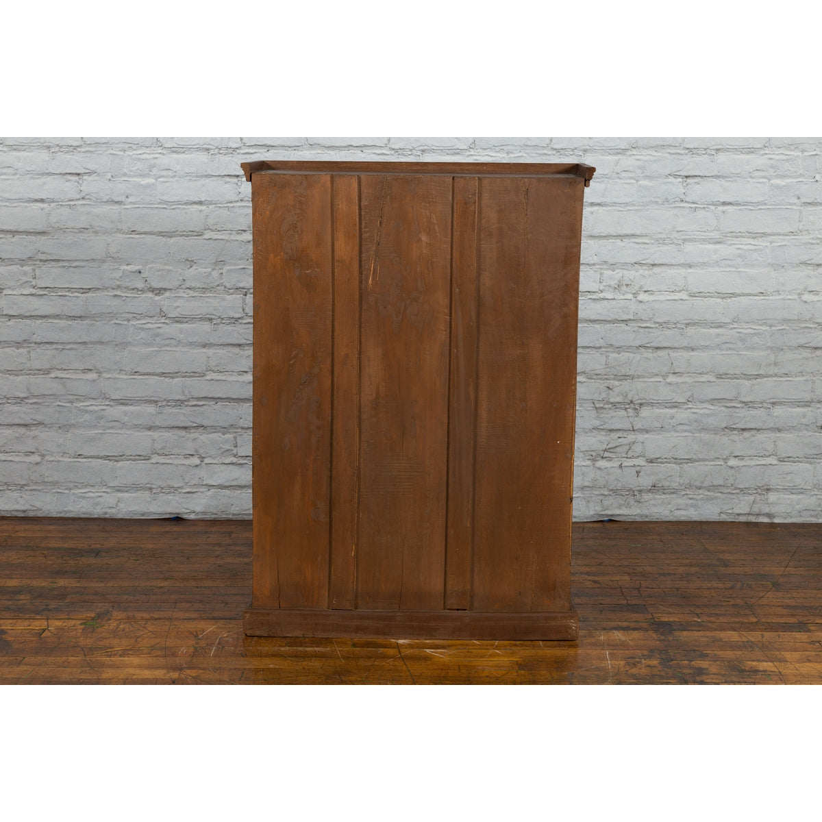 Indian Vintage Wooden Cabinet with Lattice Motifs and Carved Panels-13. Asian &amp; Chinese Furniture, Art, Antiques, Vintage Home Décor for sale at FEA Home