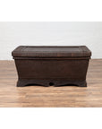 Chinese Antique Large Rattan Basket Coffee Table with Dark Brown Patina and Lid-8. Asian & Chinese Furniture, Art, Antiques, Vintage Home Décor for sale at FEA Home