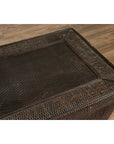 Chinese Antique Large Rattan Basket Coffee Table with Dark Brown Patina and Lid-10. Asian & Chinese Furniture, Art, Antiques, Vintage Home Décor for sale at FEA Home