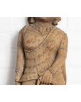 Indian Gujarat Hand Carved Temple Carving Statue Depicting a Woman and a Feline-8. Asian & Chinese Furniture, Art, Antiques, Vintage Home Décor for sale at FEA Home
