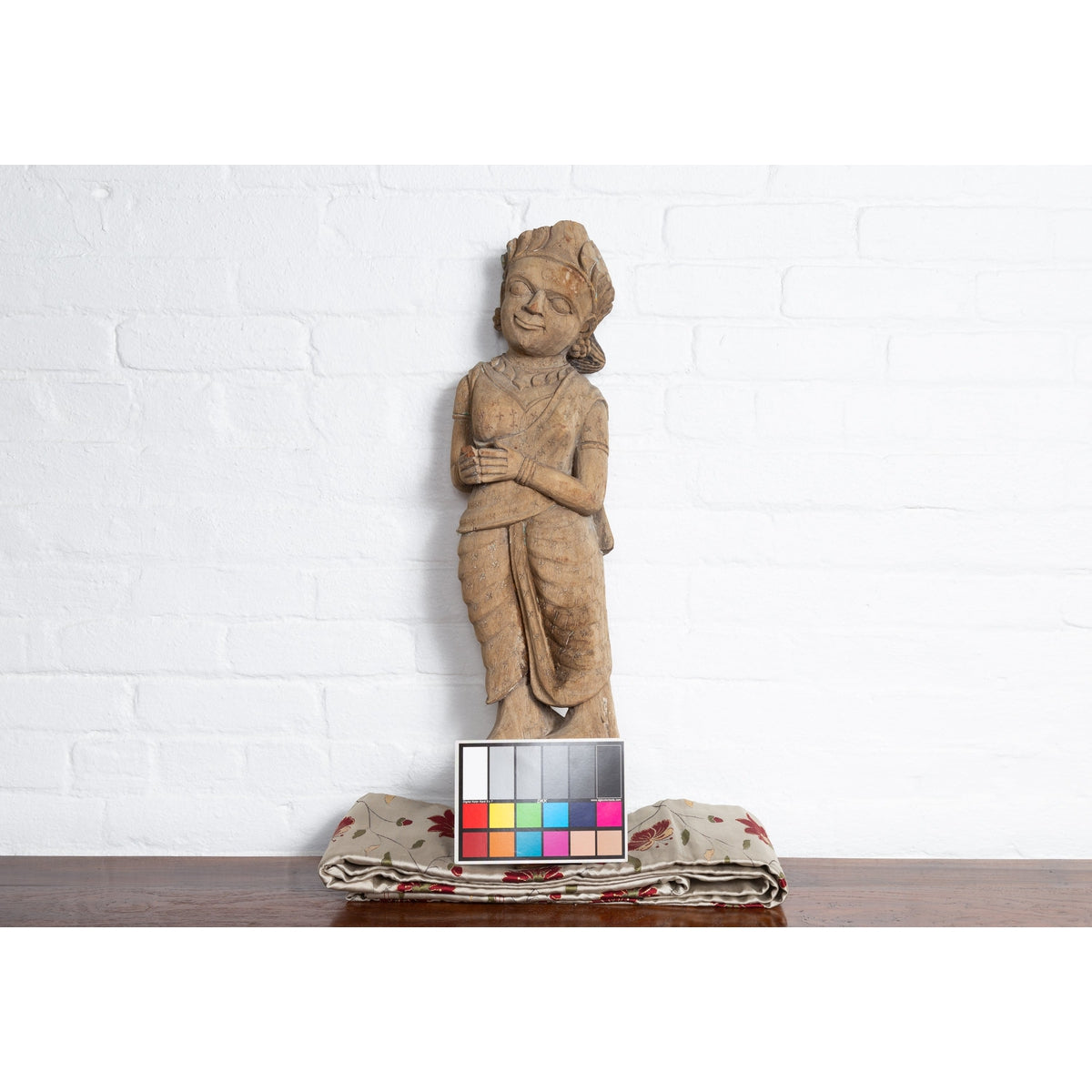 Antique Indian Gujarat Hand Carved Temple Carving Statue Depicting a Woman-3. Asian &amp; Chinese Furniture, Art, Antiques, Vintage Home Décor for sale at FEA Home