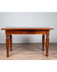 Antique Dutch Colonial Javanese Teak Desk with Single Drawer and Turned Legs-12. Asian & Chinese Furniture, Art, Antiques, Vintage Home Décor for sale at FEA Home