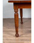 Antique Dutch Colonial Javanese Teak Desk with Single Drawer and Turned Legs-8. Asian & Chinese Furniture, Art, Antiques, Vintage Home Décor for sale at FEA Home