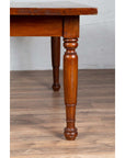 Antique Dutch Colonial Javanese Teak Desk with Single Drawer and Turned Legs-9. Asian & Chinese Furniture, Art, Antiques, Vintage Home Décor for sale at FEA Home