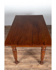 Antique Dutch Colonial Javanese Teak Desk with Single Drawer and Turned Legs-10. Asian & Chinese Furniture, Art, Antiques, Vintage Home Décor for sale at FEA Home