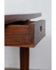 Antique Dutch Colonial Javanese Teak Desk with Single Drawer and Turned Legs-6. Asian & Chinese Furniture, Art, Antiques, Vintage Home Décor for sale at FEA Home