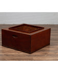 Japanese 19th Century Keyaki Wood Rectangular Hibachi with Copper Liner-7. Asian & Chinese Furniture, Art, Antiques, Vintage Home Décor for sale at FEA Home