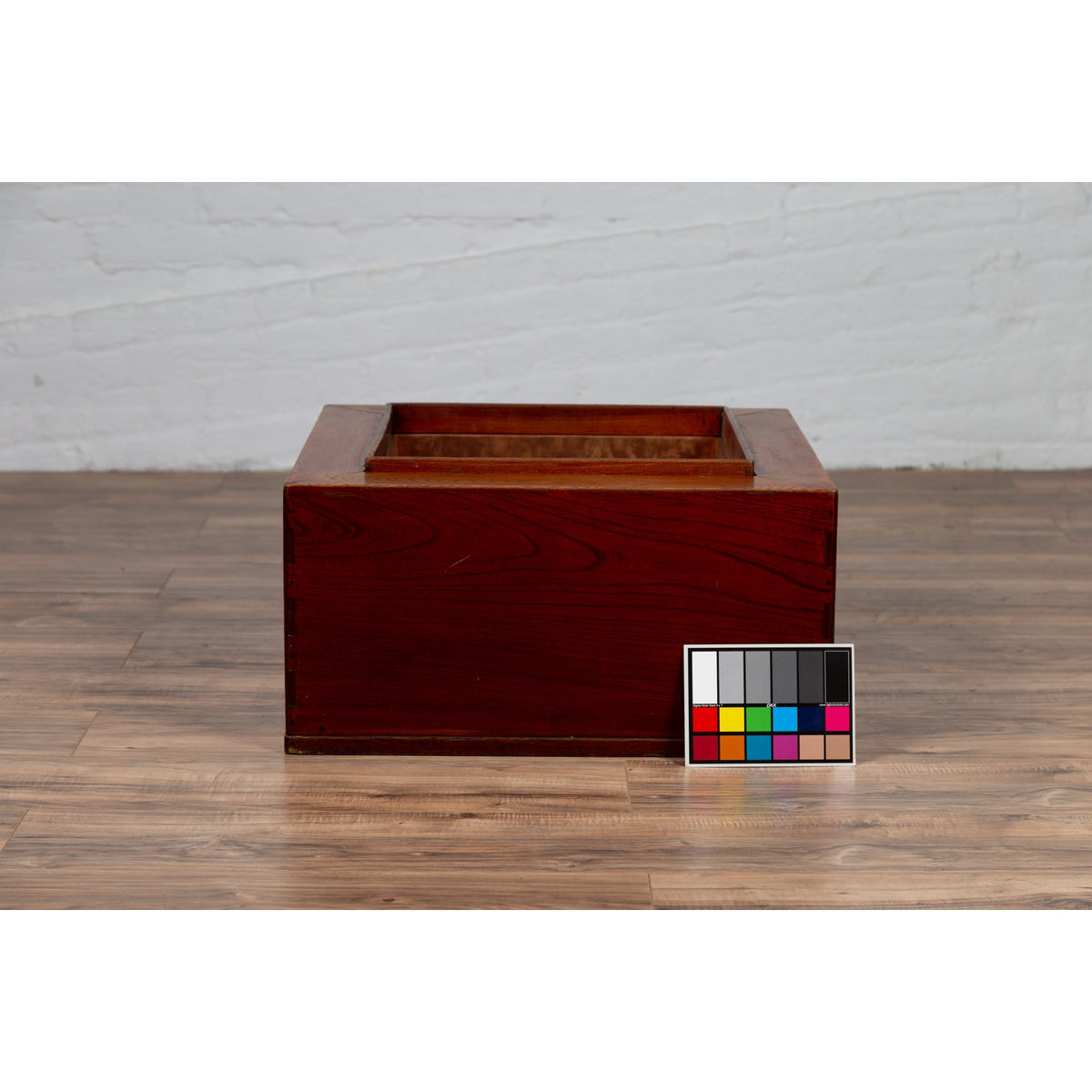 Japanese 19th Century Keyaki Wood Rectangular Hibachi with Copper Liner-4. Asian &amp; Chinese Furniture, Art, Antiques, Vintage Home Décor for sale at FEA Home